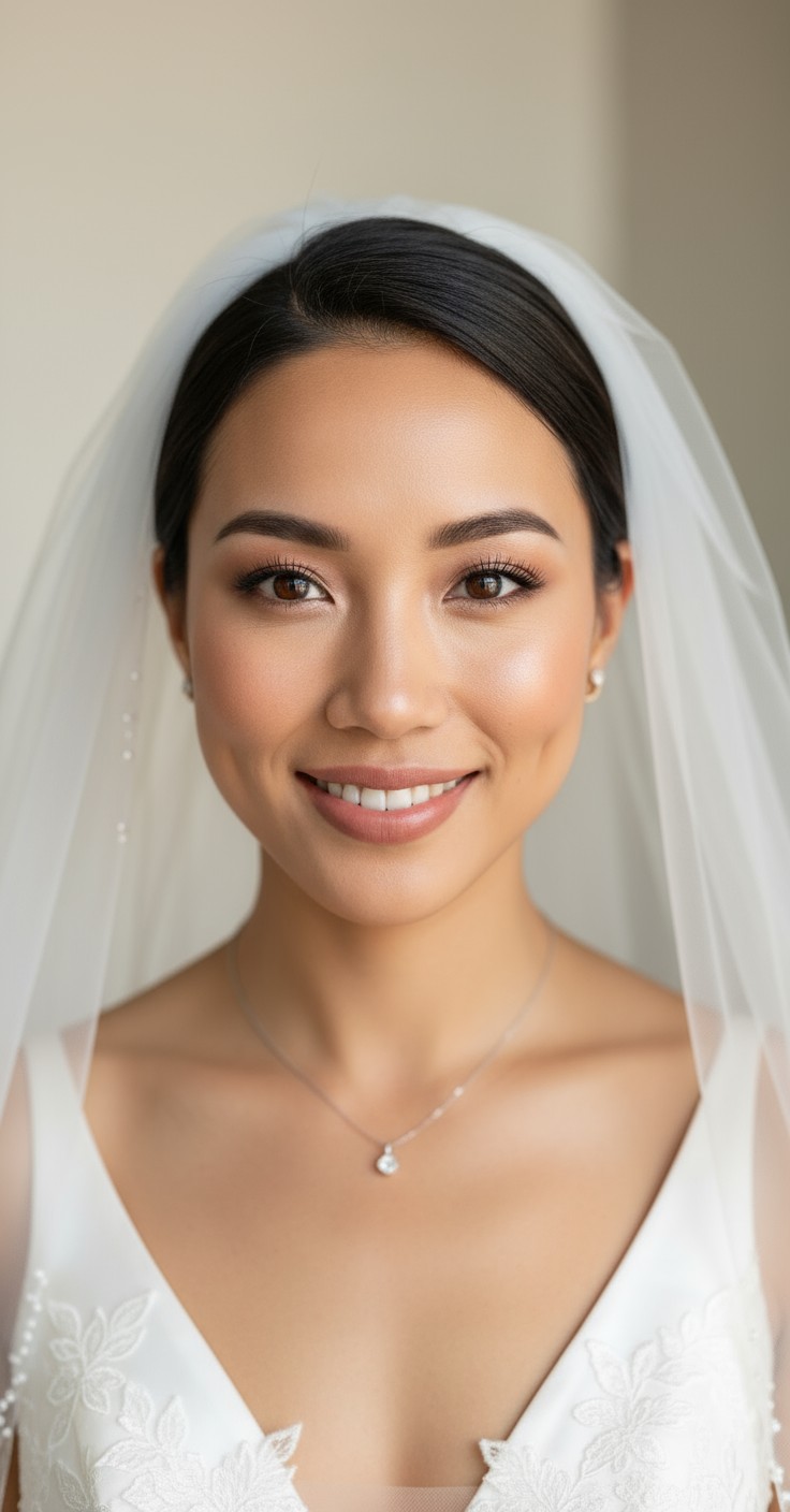 After Veil With Updo